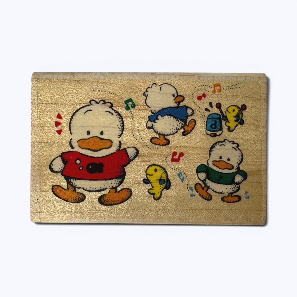 Vintage 1993‎ Sanrio Ahiru No Pekkle Wood Rubber Stamp Made in Japan AP-A01